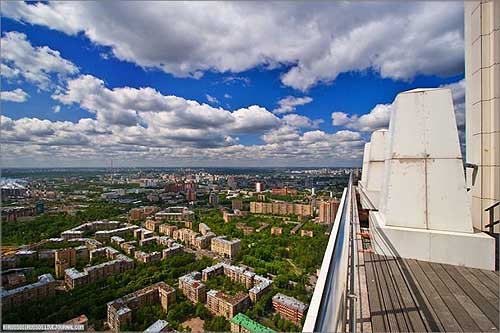 Москва с высоты крыши